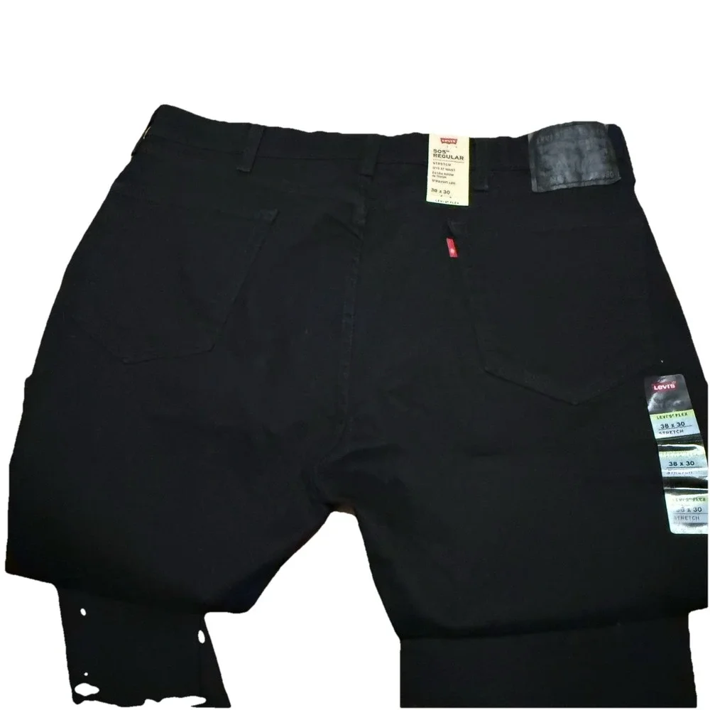Levi's 505 Regular Fit Stretch Straight Leg Jeans ~ Levi's Flex ~ Men's 38 x 30 - Picture 2 of 9